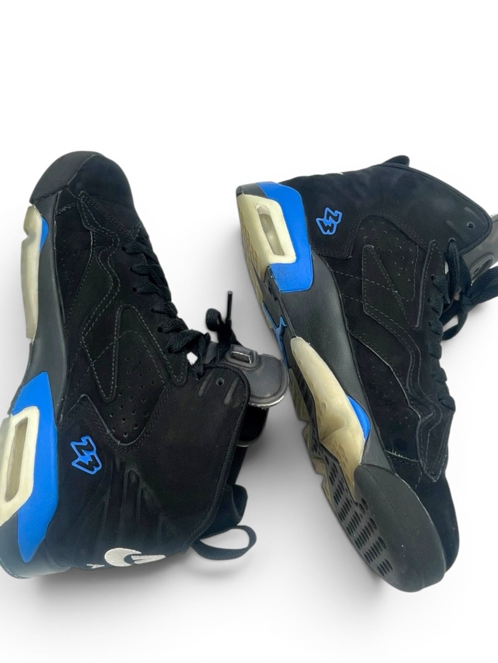 Air Jordan 6 Retro Black Blue Size 5.5Y (Fits Women’s 7) w/ Box - Picture 8 of 14